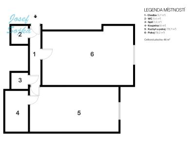 Продажа квартиры 2+KK Praha, V olšinách č. 13