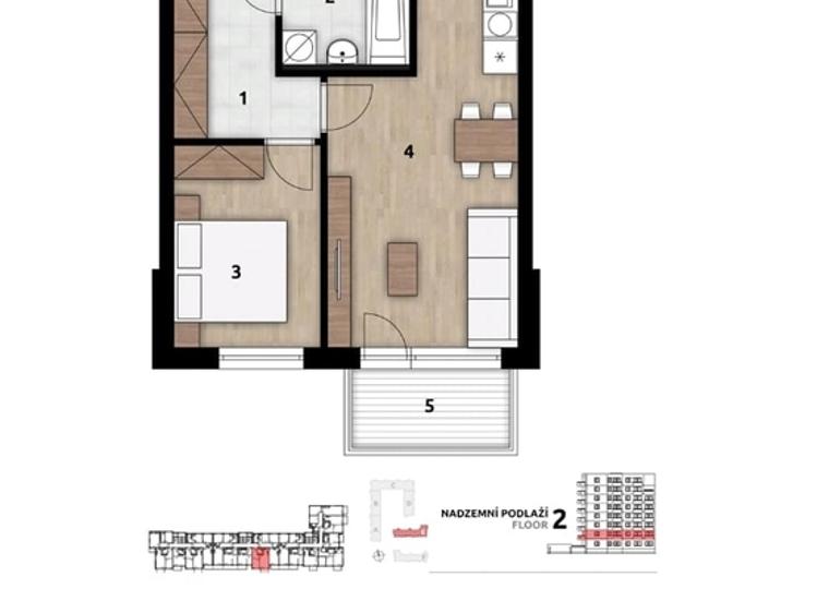 Pronájem bytu 2+KK Praha, U hostivařského nádraží č. 4