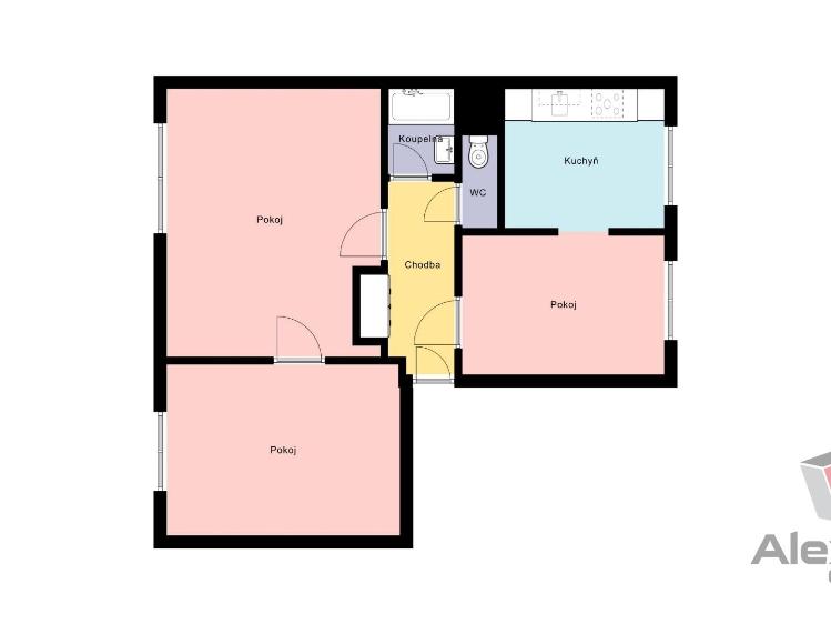 Sale apartment 3+1 Písek, Tyršova č. 17