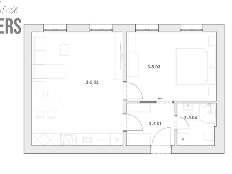 Sale apartment 2+KK Praha, Plzeňská 226/189 č. 5