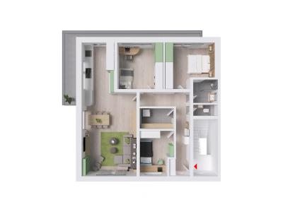Продажа квартиры 4+KK Nebovidy č. 28