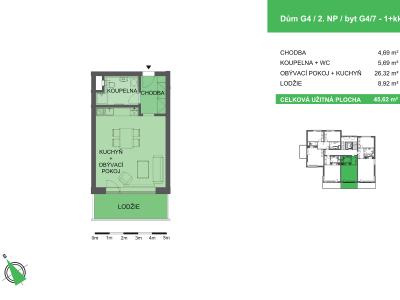 Продаж квартири 1+KK Olomouc, Loudova č. 15