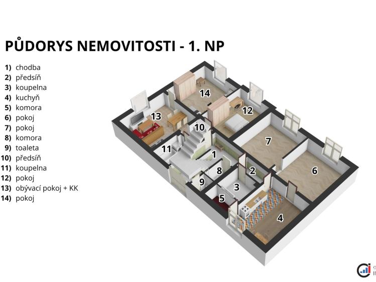 Prodej rodinného domu Pardubice, Husitská č. 30