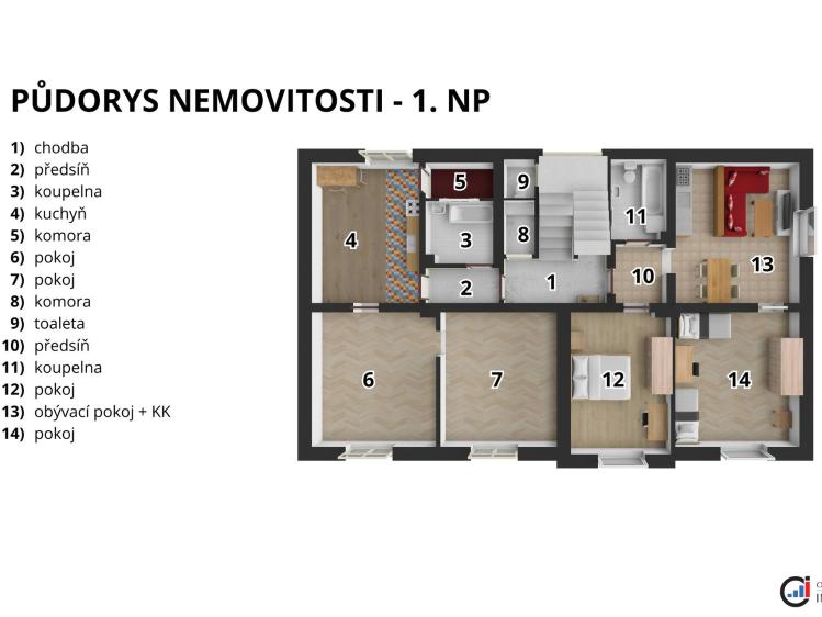 Prodej rodinného domu Pardubice, Husitská č. 31