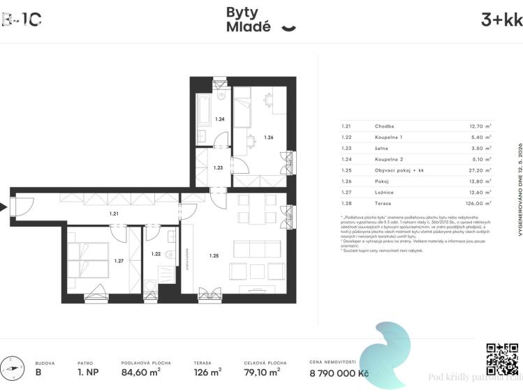 Prodej bytu 3+KK České Budějovice č. 2