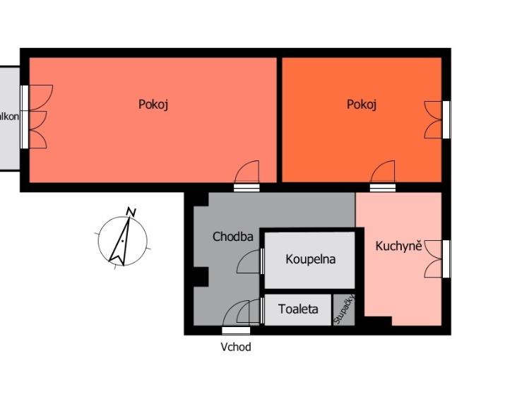 Prodej bytu 2+1 Kyjov, Sídliště Za Stadionem 1155/14 č. 9