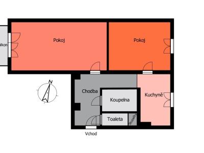 Sale apartment 2+1 Kyjov, Sídliště Za Stadionem č. 9