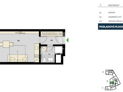 Аренда квартиры 1+KK Praha, Střížkovská č. 11