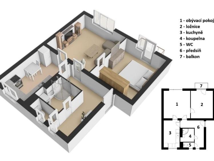 Sale apartment 2+1 Rudník č. 4