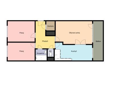 Sale apartment 3+1 Praha, Konstantinova č. 5