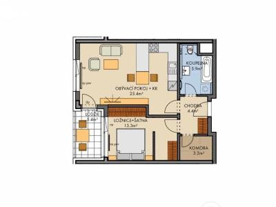 Оренда квартири 2+KK Praha 6, Stočesova č. 11