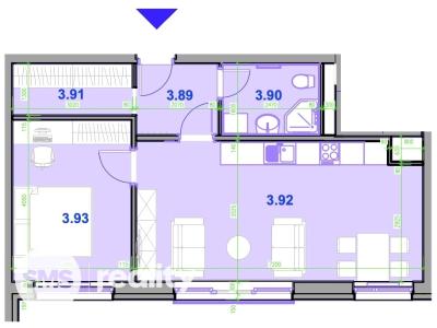 Pronájem bytu 2+KK Pohořelice, Znojemská 1118 č. 13