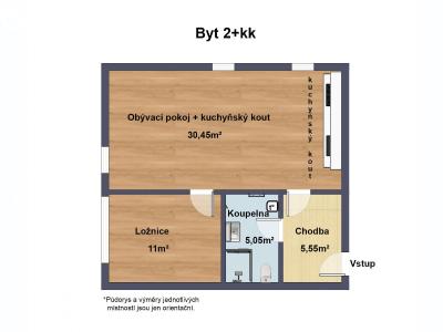 Оренда квартири 2+KK Nové Strašecí, Jiřího Šotky 1533 č. 2