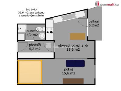 Prodej bytu 1+KK Praha 10, Ginzova č. 5