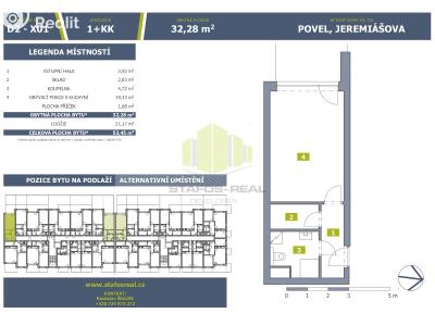 Продаж квартири 1+KK Olomouc, Jeremiášova č. 3