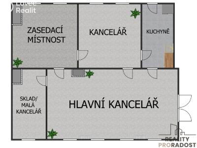 Pronájem kanceláře Hodonín, Příční č. 16