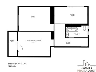 Продаж квартири 3+KK Praha, Krátká č. 16