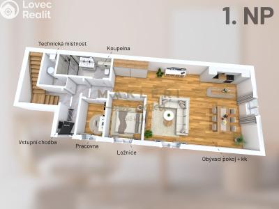 Продаж нестандартної квартири Praha, Elišky Přemyslovny č. 36