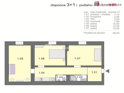 Prodej bytu 3+1 Praha, U Meteoru č. 22