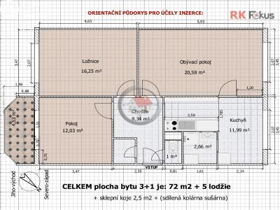 Sale apartment 3+1 Třebíč, Čeloudova č. 22