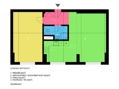 Продаж квартири 2+KK Mladá Boleslav, U stadionu č. 14