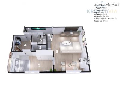 Sale apartment 2+KK Frýdek-Místek, Bavlnářská 2885 č. 5