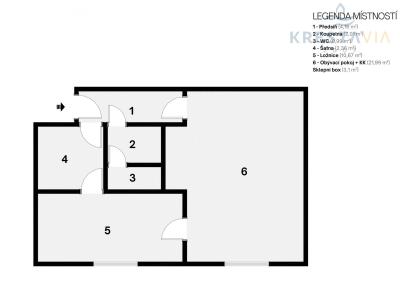 Sale apartment 2+KK Frýdek-Místek, Bavlnářská 2885 č. 6