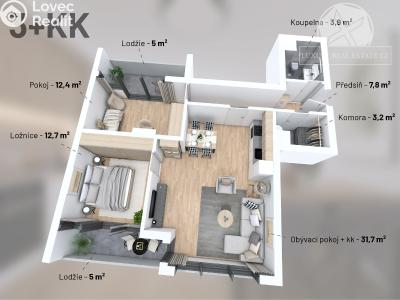 Prodej bytu 3+KK Praha, V Předním Hloubětíně č. 12