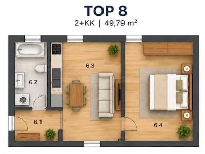 Продаж квартири 2+KK Bahnhofstraße,Groß-Siegharts,Rakousko č. 5