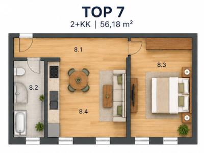 Prodej bytu 2+KK Bahnhofstraße,Groß-Siegharts,Rakousko č. 5
