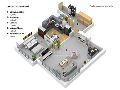 Rent apartment 2+KK Praha, Pod soutratím č. 4