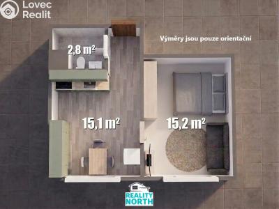 Prodej bytu 2+KK Ústí nad Labem, Plynárenská č. 6