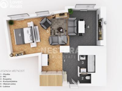Sale apartment 2+KK Praha, Za Pohořelcem č. 13