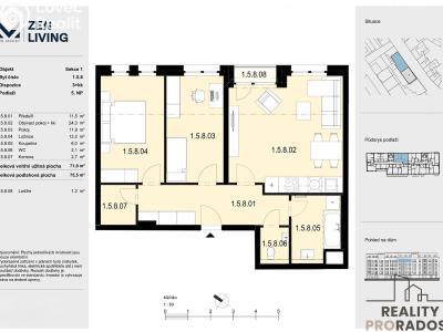 Sale apartment 3+KK Praha, Zenklova č. 11