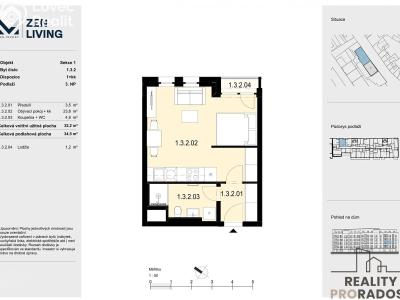 Sale apartment 1+KK Praha, Zenklova č. 8