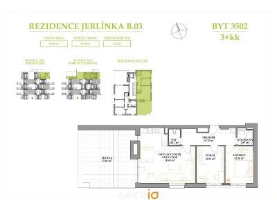 Prodej bytu 3+KK Brno, Jerlínová č. 17