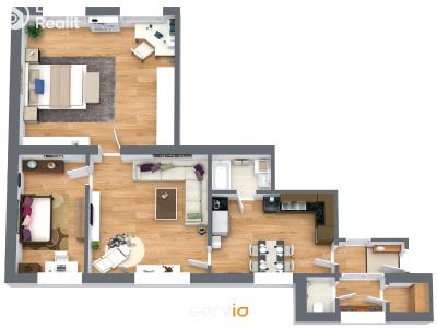 Sale apartment 3+1 Hrušovany u Brna, Loosova č. 8