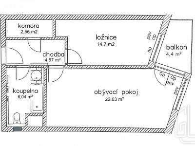 Продажа квартиры 2+KK Praha, Makedonská č. 18