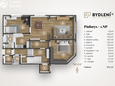 Sale multi-gen house Krupka, Budovatelů 220 č. 5