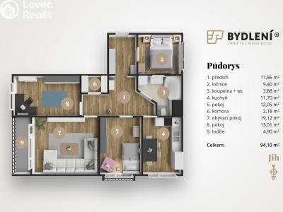 Prodej bytu 4+1 Teplice, U Červeného kostela č. 4