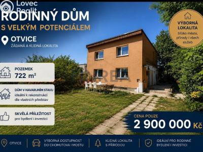 Продажа семейного дома Otvice, Jirkovská č. 1