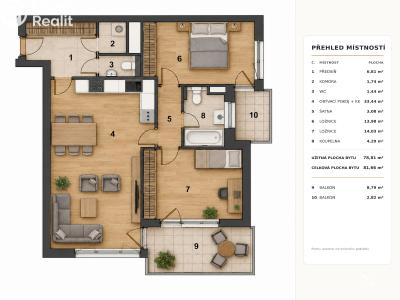 Sale apartment 3+KK Praha, Krylovecká č. 15