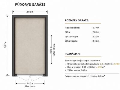 Sale garage Tišnov, Olbrachtova 537 č. 8