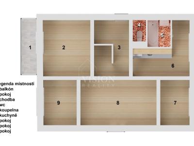 Sale apartment 4+1 Jindřichův Hradec, sídliště U Nádraží č. 12