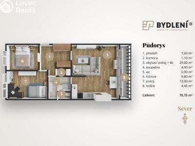 Продаж квартири 3+1 Teplice, Trnovanská č. 1