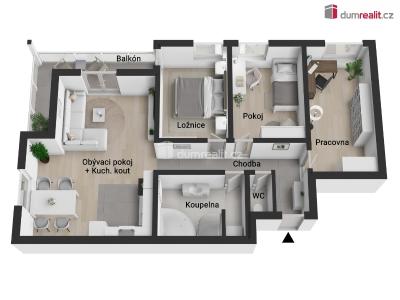 Продаж квартири 4+KK Vochov č. 18