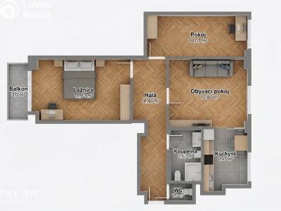 Prodej bytu 3+KK Kyjov, Sídliště Za Stadionem č. 17