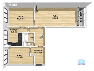 Sale apartment 3+1 Bělá nad Radbuzou, Na výsluní 26 č. 4