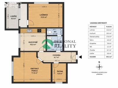 Sale apartment 2+1 Česká Lípa, Pražská č. 6