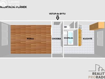Аренда квартиры 1+1 Olomouc, Na Bystřičce č. 2
